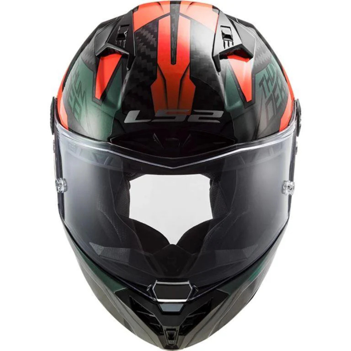 LS2 FF805 Thunder C Chase Helmet - Gloss Green Orange - LS2