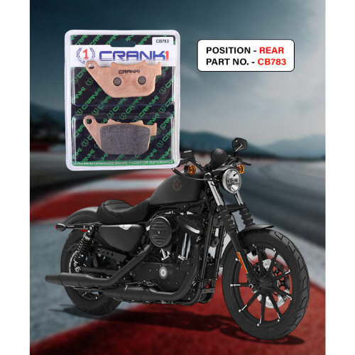 Crank1 Fully Sintered H2 Series Brake Pads for Harley Davidson Iron 883