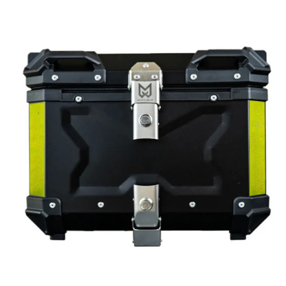 Moto Arch Aluminium Top Box 45L with Backrest - Black