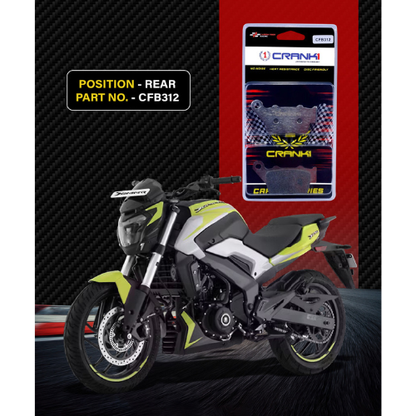 Crank1 Carbon Brake Pads for Bajaj Dominar 250 (2019 Onwards)