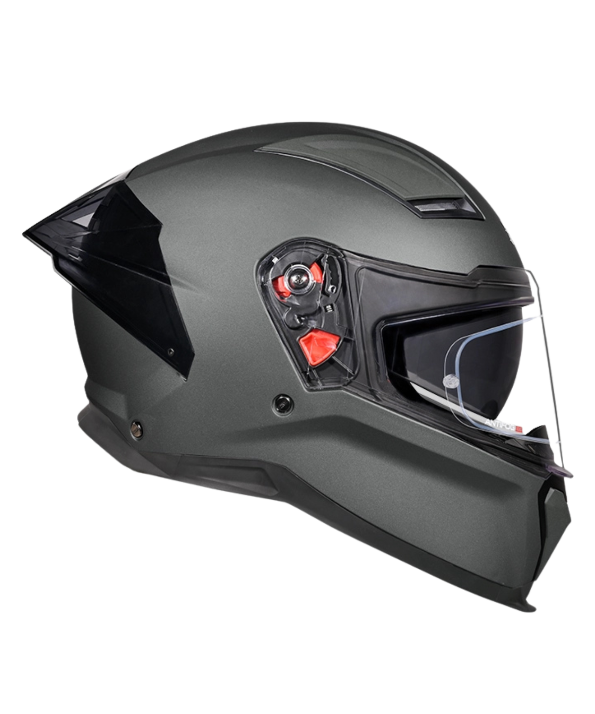 Studds Helios Solid Helmet - Matt Gun Grey - Studds