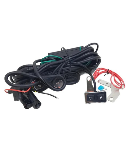 HJG 3 Wire Braided Fog Light Wiring Harness Kit with Couplers & Canbus