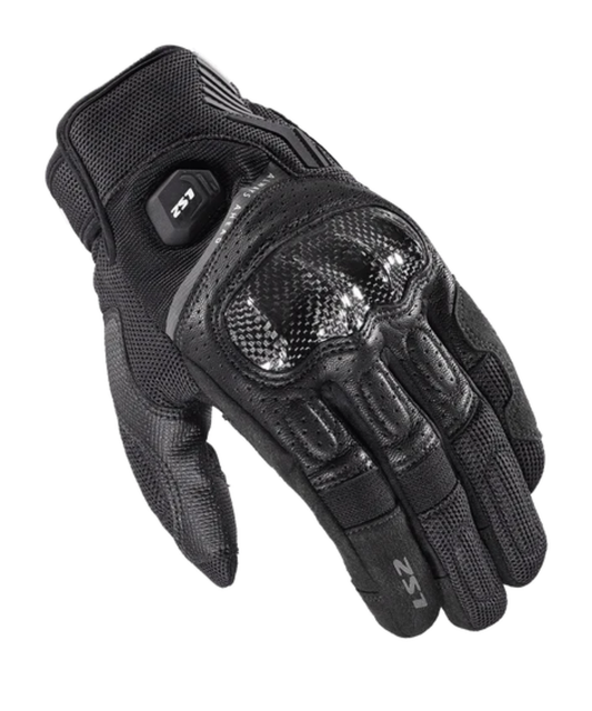 LS2 Atom Man Riding Gloves - Black