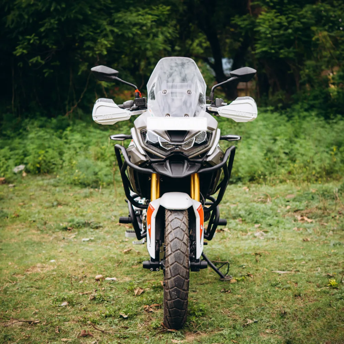 Zana TVS Apache RTX 300 Beak Version Upper & Lower Crash Guard With Slider Combo - Black - ZI-8735 / ZI-8710