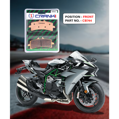 Crank1 Fully Sintered H2 Series Brake Pads for Kawasaki Ninja H2