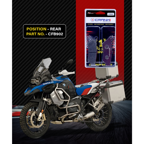 Crank1 Carbon Brake Pads for BMW R1250 GS (2019-2023)