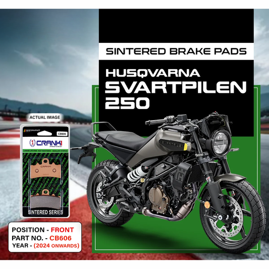 Crank1 Sintered Brake Pads for Husqvarna Svartpilen 250 (2024 Onwards)