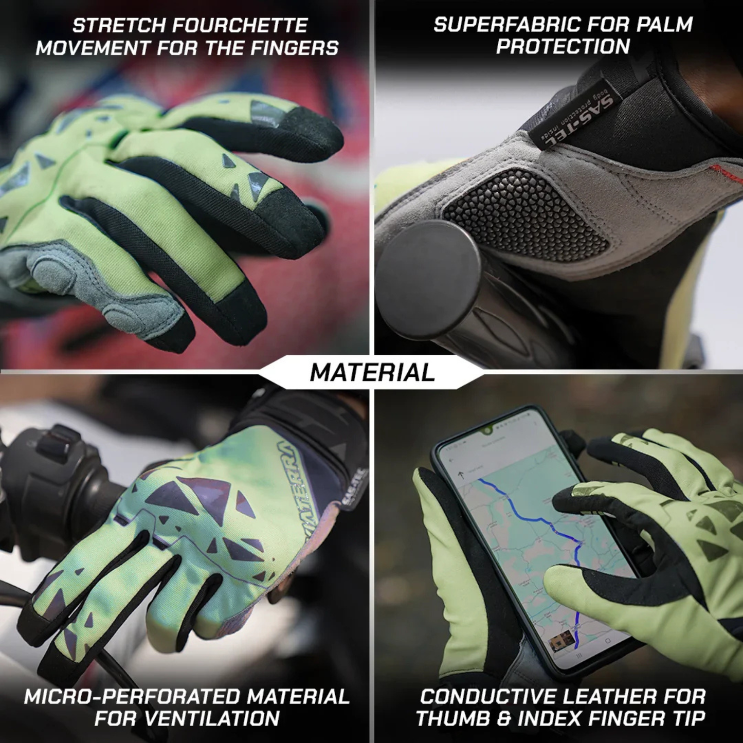 Viaterra Roost V2 Offroad Motorcycle Gloves - Cactus