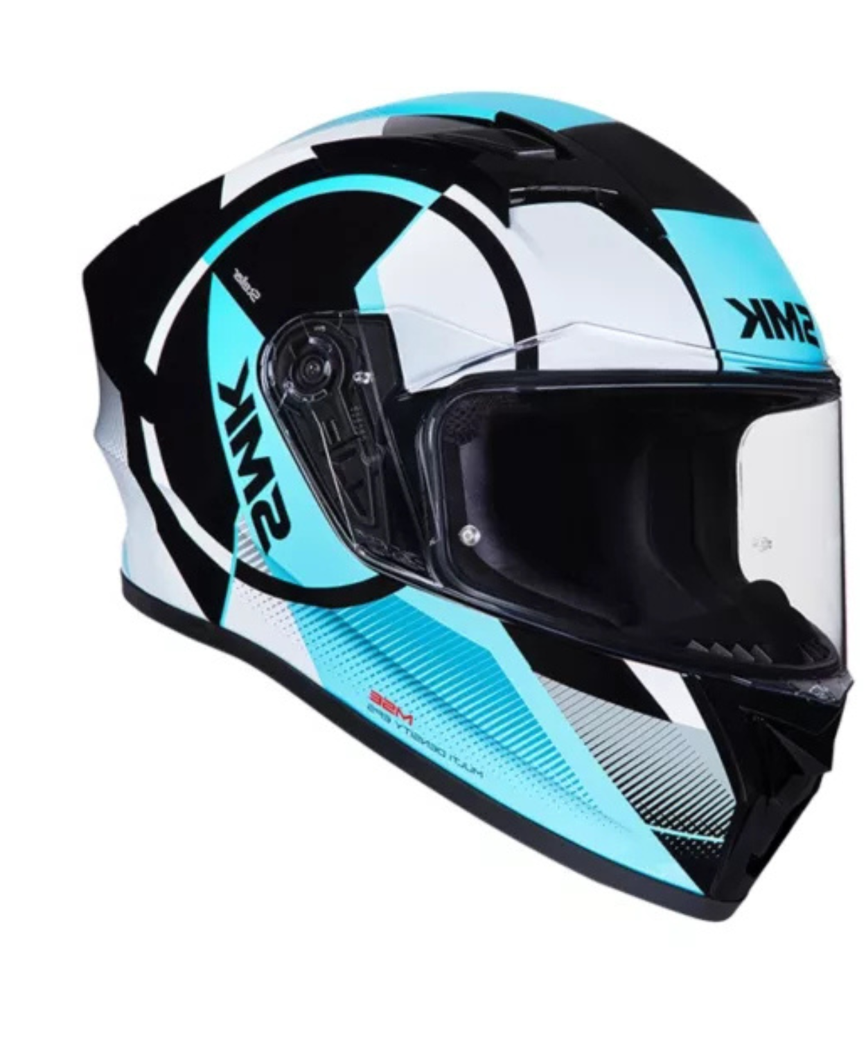 SMK Stellar Faro GRPS MA215 Full Face Helmet - Matt Black White Blue