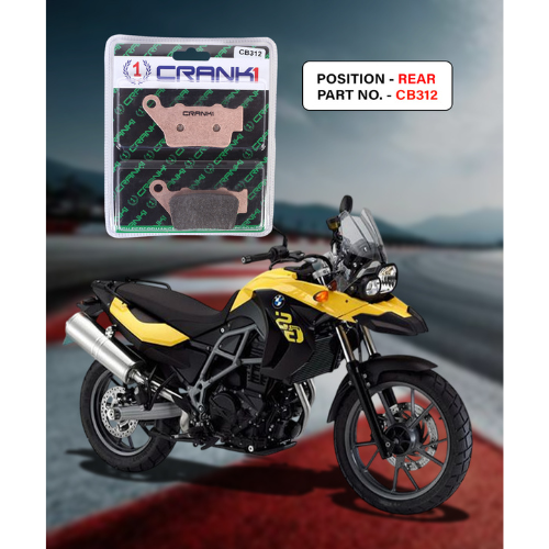 Crank1 Fully Sintered H2 Series Brake Pads for BMW F 650 GS (2008-2012)
