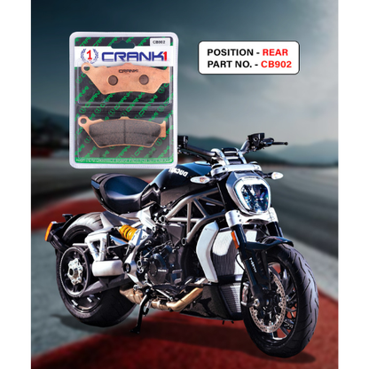 Crank1 Fully Sintered H2 Series Brake Pads for Ducati XDiavel S