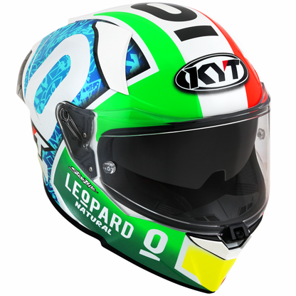 KYT R2R Pro Foggia Misano 2021 Replica  Helmet - Gloss Blue Red Yellow Green