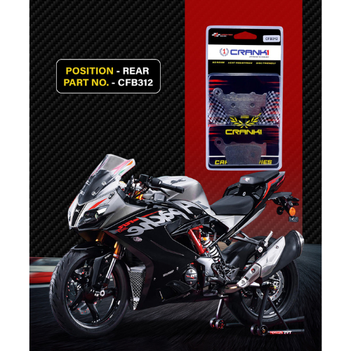Crank1 Carbon Brake Pads for TVS Apache RR310 (2023)