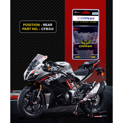 Crank1 Carbon Brake Pads for TVS Apache RR310 (2023)