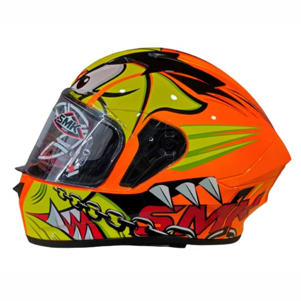SMK Stellar Monster GL743 Yellow Orange Helmet - SMK