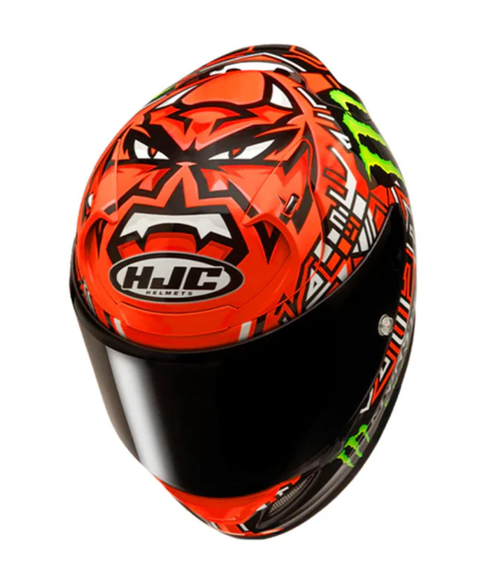 HJC Rpha 12 Quartararo Replica II Carbon Fiber MC1 Helmet (ECE 22.06) - Orange Red