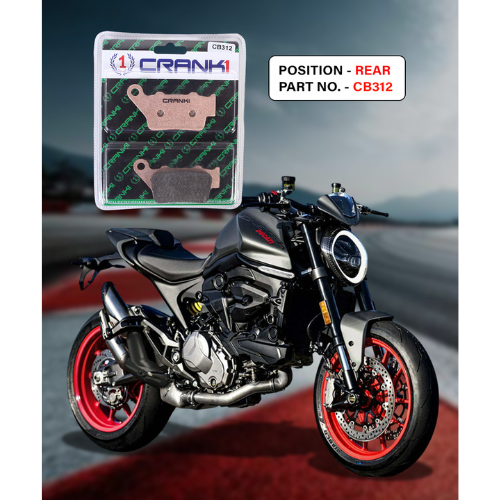 Crank1 Fully Sintered H2 Series Brake Pads for Ducati Monster 937