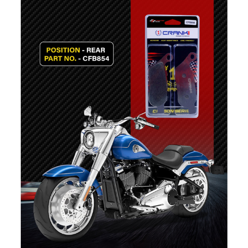 Crank1 Carbon Brake Pads for Harley Davidson Softail Fat Boy (2004-2014)