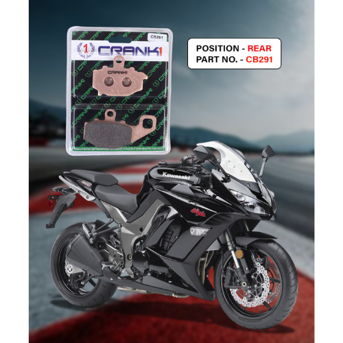 Crank1 Fully Sintered H2 Series Brake Pads for Kawasaki Ninja 1000
