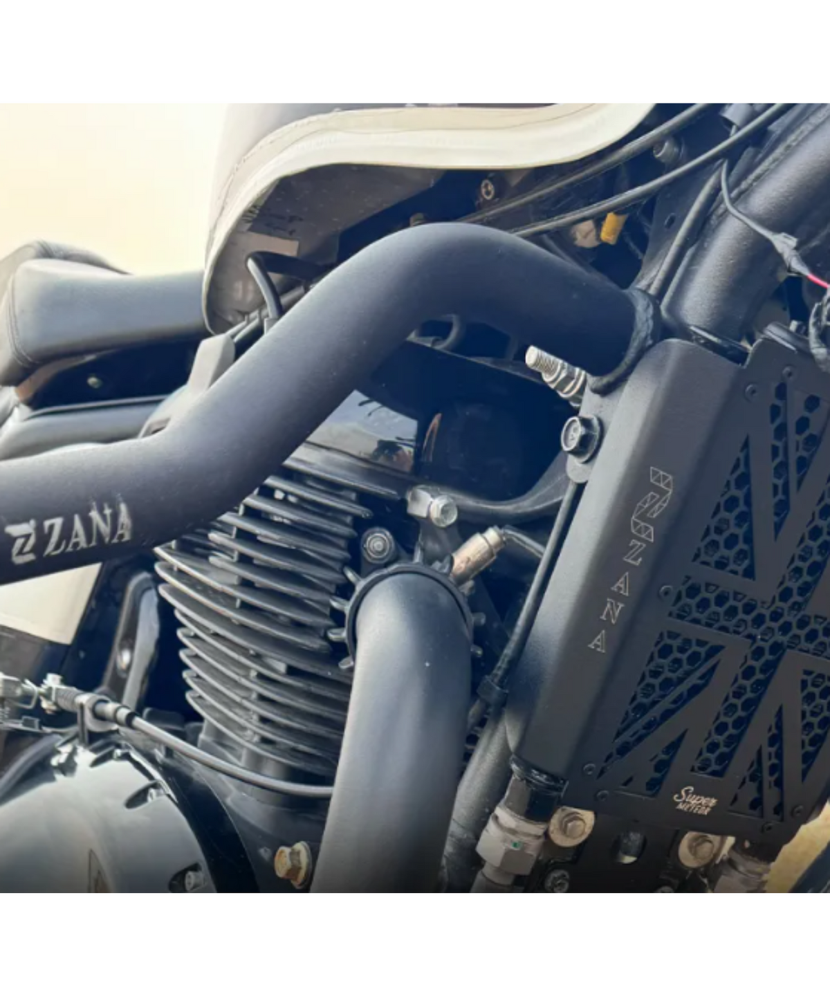 Zana Royal Enfield Shotgun 650 Mild Steel Crash Guard Black Type-1 - ZI-8458 - Zana