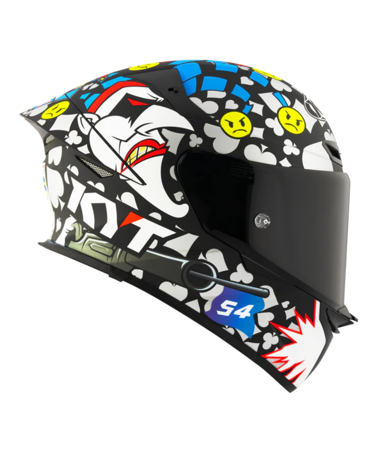KYT TT-Revo Riccardo Rossi 2022 Replica Helmet - Matt Black Red Blue - KYT Helmets