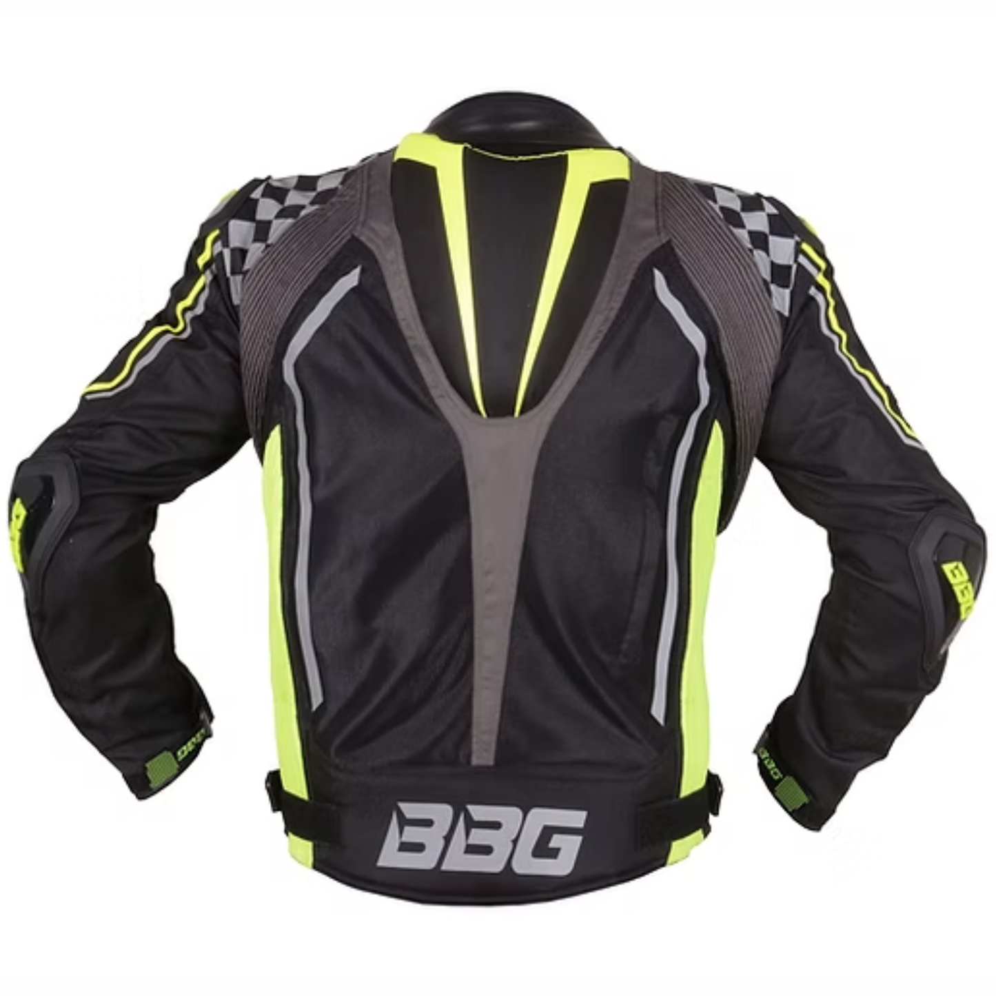 BBG Grand Prix Riding Jacket with Chest Guard and Thermal Liner - Neon