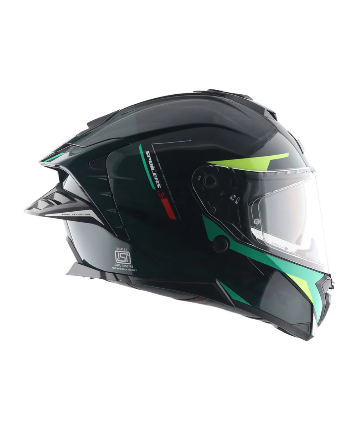 Axor Brutale Kryptic Dual Spoiler Helmet - Black Green