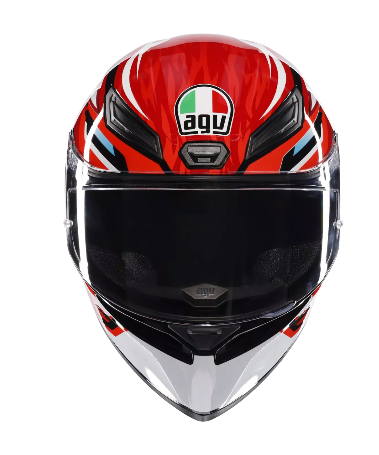 AGV K1 S Lion 035 Helmet - Gloss Black Red White