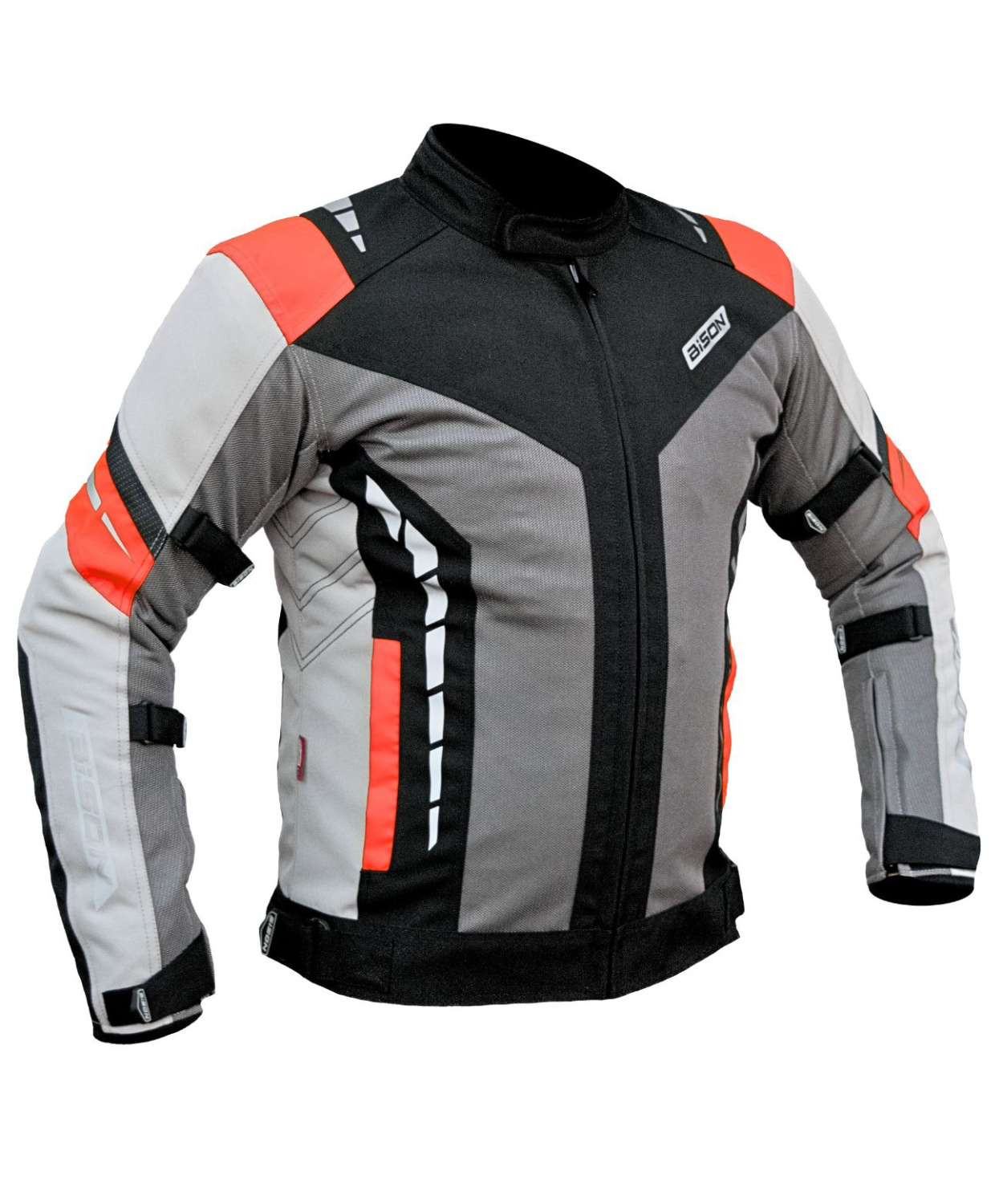 Bison ProGear Masculine V.2 Riding Jacket - Grey Red