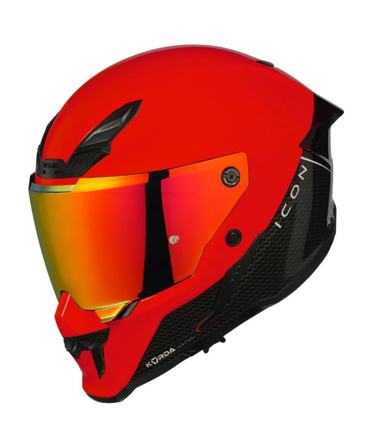 Korda Icon Duo Helmet - Gloss Black Red