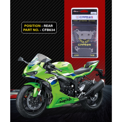 Crank1 Carbon Brake Pads for Kawasaki Ninja ZX6R