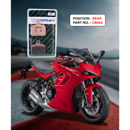 Crank1 Fully Sintered H2 Series Brake Pads for Ducati SuperSport 950
