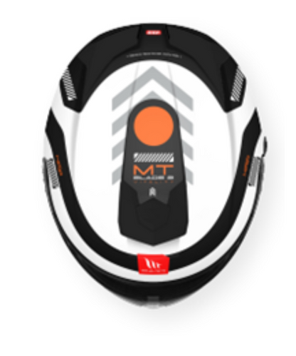 MT Blade 2 SV Vitality A4 Helmet - Gloss White Black Orange