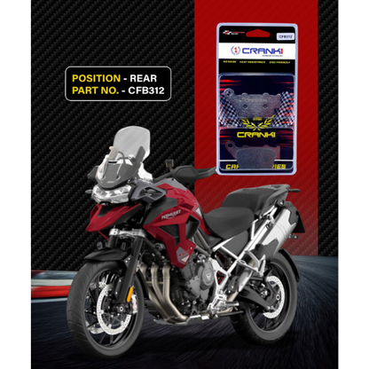 Crank1 Carbon Brake Pads for Triumph Tiger 1200 GT (2022 Onwards)