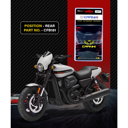 Crank1 Carbon Brake Pads for Harley Davidson Street Rod (2017-Onwards)