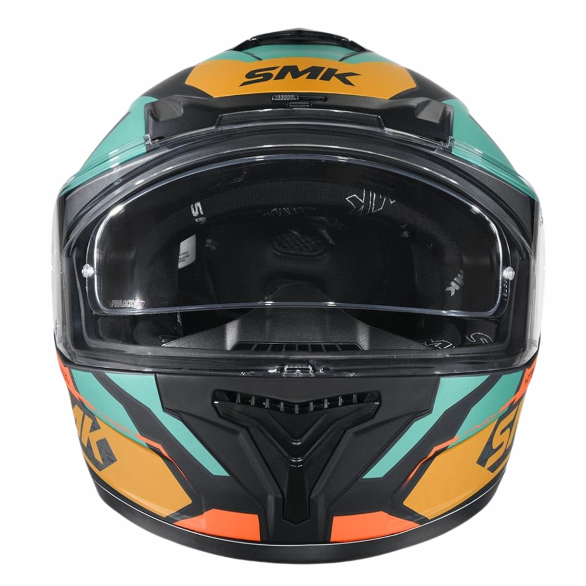 SMK Typhoon RD 1 MA287 Orange Green Helmet - SMK