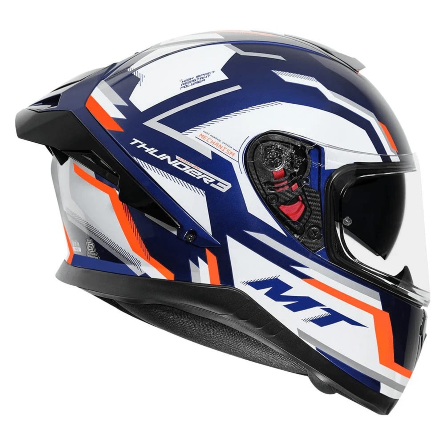 MT Thunder 3 SV Pro Blaze C14 Helmet - Gloss White Blue Orange