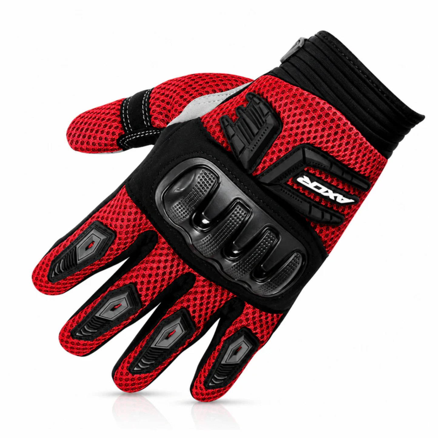 Axor Airstream Riding Gloves - Black Red