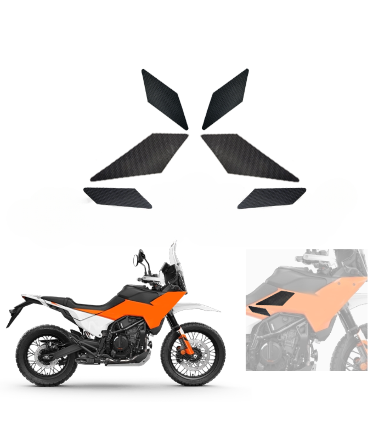 Mototrendz Traction Pads for  KTM Adventure 250 / 390 - 2025