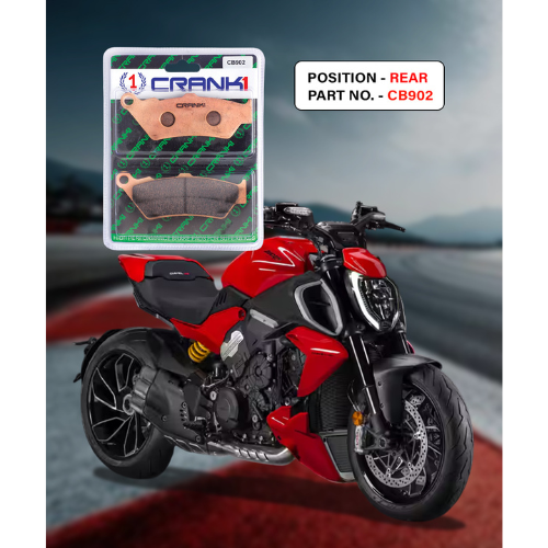 Crank1 Fully Sintered H2 Series Brake Pads for Ducati XDiavel