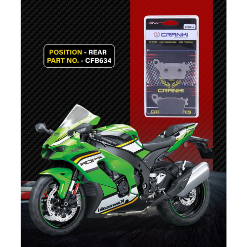 Crank1 Carbon Brake Pads for Kawasaki Ninja ZX-10R (2016-2020)