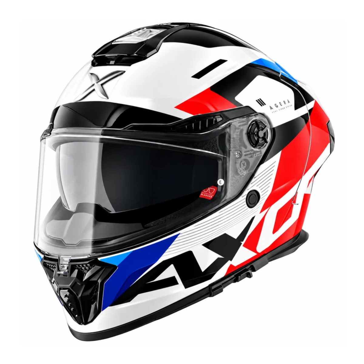 Axor Agera Rush Helmet - Gloss White Red