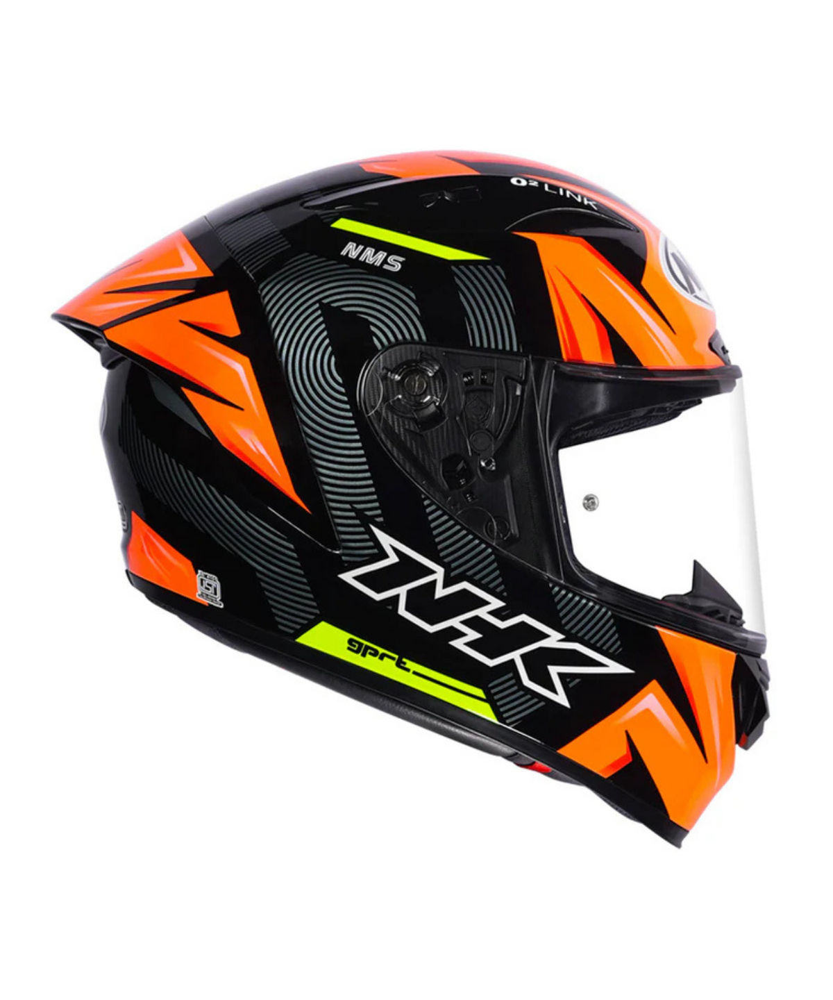 NHK GP R Tech Street NMS Helmet - Black Orange - NHK