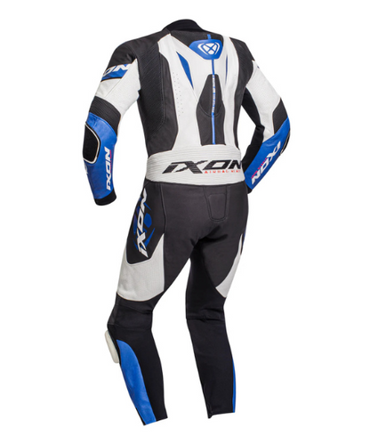 Ixon Jackal Racing Leather Riding Suit - Black White Blue