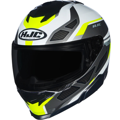 HJC I71 Zest MC3H Helmet - Black White & Fluorescent Green