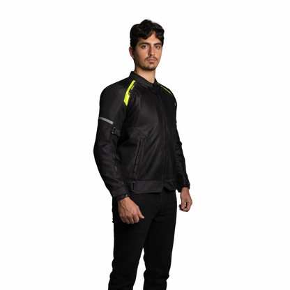 DSG Aire Mesh 2 Riding Jacket - Black Yellow Fluo