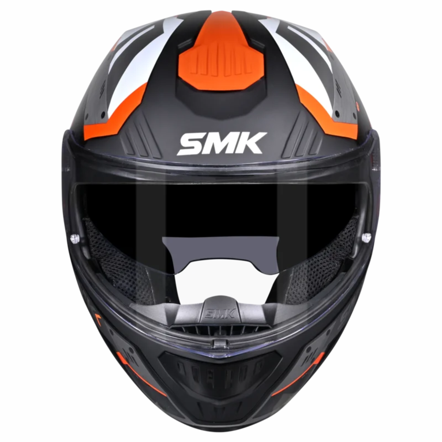 SMK Gullwing Tekker MA217 Matt Black White Orange Helmet