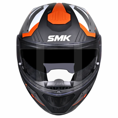 SMK Gullwing Tekker MA217 Matt Black White Orange Helmet