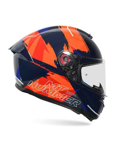 MT Hummer B Monti C7 Helmet - Gloss Black Blue Orange