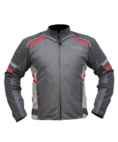 Bison ProGear Raptor V.2 Riding Jacket - Grey Red